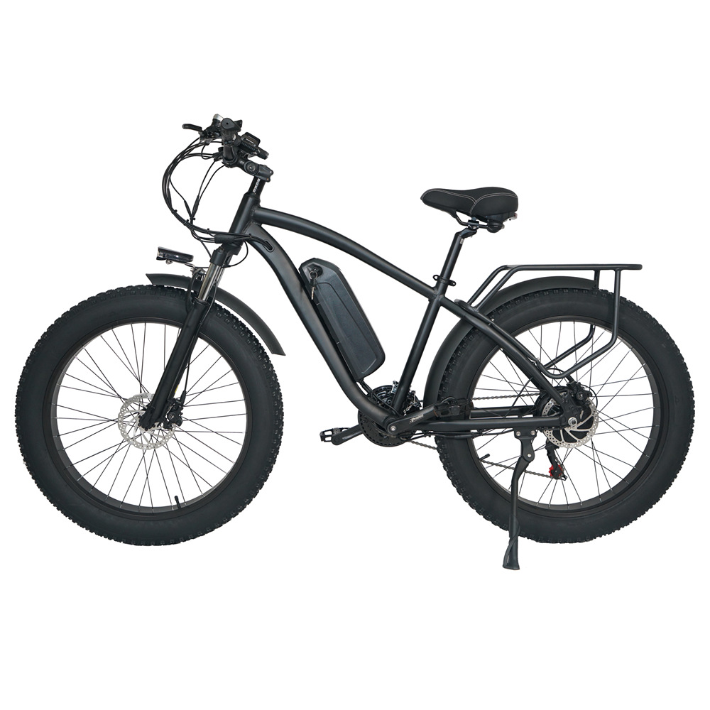 Electric Snow Mountain City Bike Beach Electric Power Assist Bicycle With Integrated Wheel Fat Tire Ebike With Removable Battery