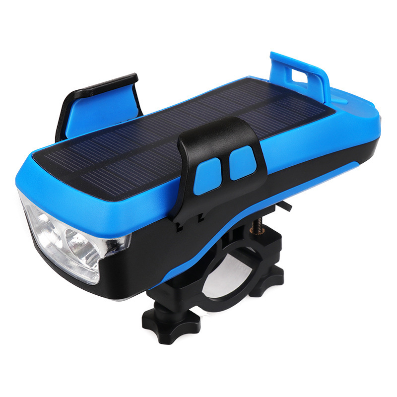 With Mountain Bike Mobile Phone Holder Bicycle With Solar Charging Headlight Safety Warning Light Mobile Phone Holder With Horn Light