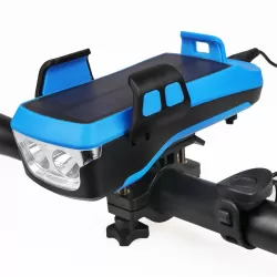 With Mountain Bike Mobile Phone Holder Bicycle With Solar Charging Headlight Safety Warning Light Mobile Phone Holder With Horn Light