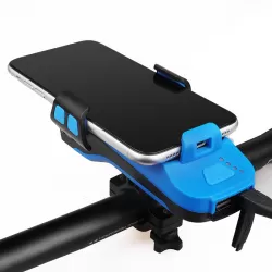 With Mountain Bike Mobile Phone Holder Bicycle With Solar Charging Headlight Safety Warning Light Mobile Phone Holder With Horn Light