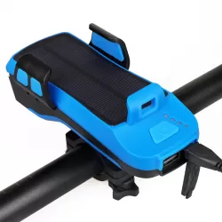 With Mountain Bike Mobile Phone Holder Bicycle With Solar Charging Headlight Safety Warning Light Mobile Phone Holder With Horn Light