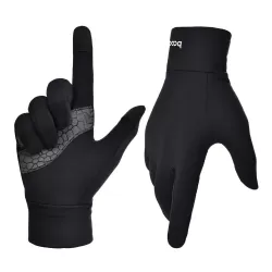 Outdoor Running Football Training Full Finger Non Slip Fine Fleece Warm Touch Screen Thin Autumn Sports Gloves