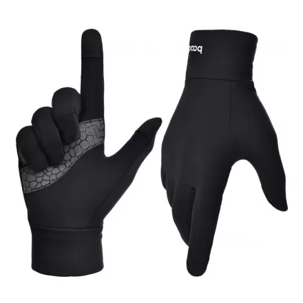 Outdoor Running Football Training Full Finger Non Slip Fine Fleece Warm Touch Screen Thin Autumn Sports Gloves