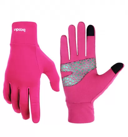 Outdoor Running Football Training Full Finger Non Slip Fine Fleece Warm Touch Screen Thin Autumn Sports Gloves