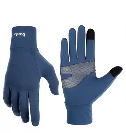 Outdoor Running Football Training Full Finger Non Slip Fine Fleece Warm Touch Screen Thin Autumn Sports Gloves