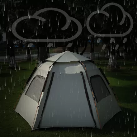 Portable Foldable Outdoor Camping Beach Fully Automatic Quick Open Hexagonal Tent Rainproof Sunscreen Tent