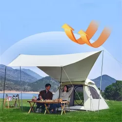 Portable Foldable Outdoor Camping Beach Fully Automatic Quick Open Hexagonal Tent Rainproof Sunscreen Tent