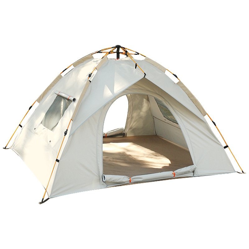 Outdoor Portable Foldable Fully Automatic Camping Beach Quick Open Silver Glue Coating Thickened Rainproof Camping Tent