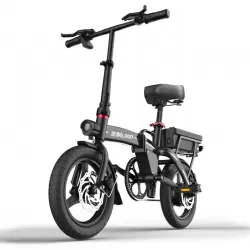 Power Assist Walking Shock Absorb Driving 48V Foldable Electric Bicycles Vehicles With Battery