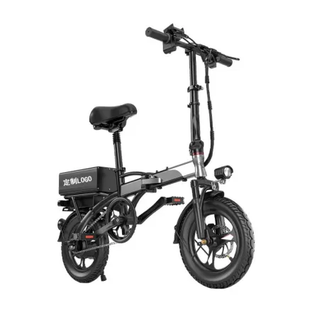 Power Assist Walking Shock Absorb Driving 48V Foldable Electric Bicycles Vehicles With Battery