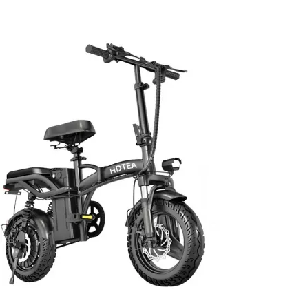 Power Assist Walking Shock Absorb Driving 48V Foldable Electric Bicycles Vehicles With Battery