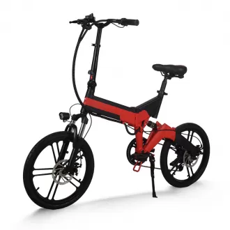 Foreign Trade Shock Absorbing Mountain Hike Power Assist Folding Electric Vehicle 20 Inch Bicycle With Integrated Wheel Hidden Battery