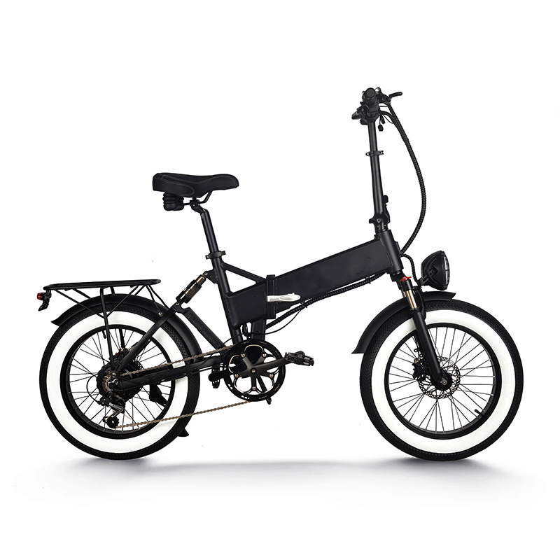 Easy Folding Mechanism Shock Absorbing Mountain Hike Power Assist Folding Electric Vehicle 20 Inch Bicycle With Integrated Wheel Hidden Battery