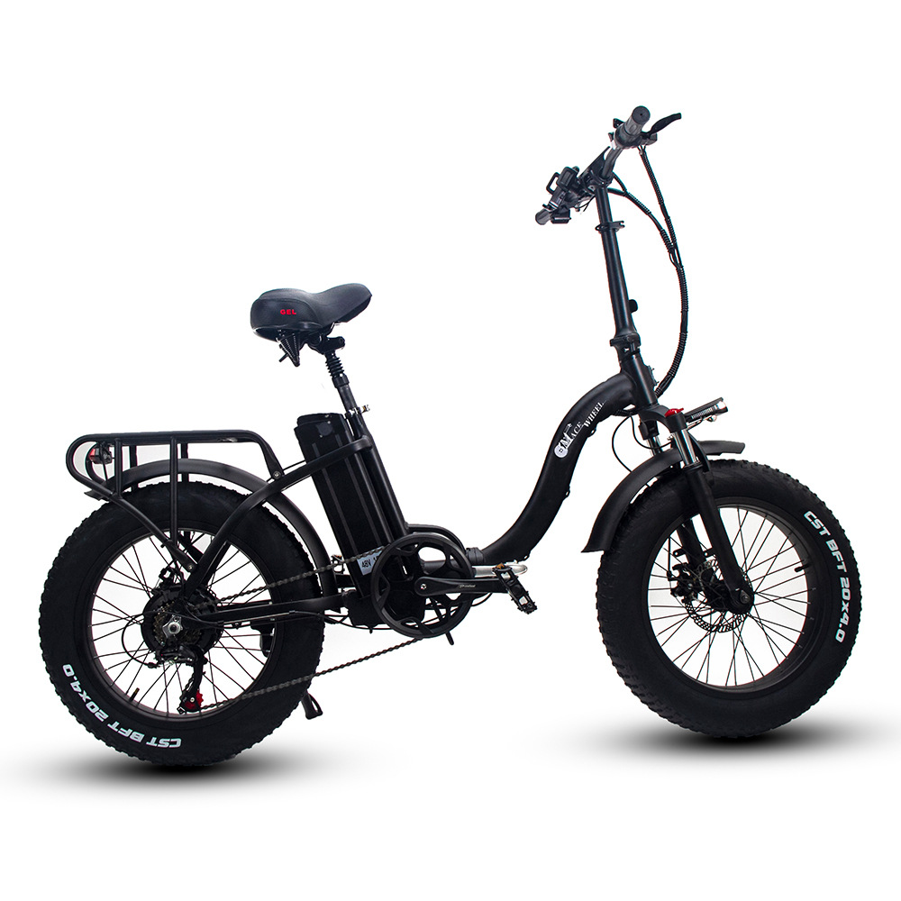 Extra Smooth Stable Ride Easy Folding Mechanism Shock Absorbing Mountain Hike Power Assist Folding Electric Vehicle 20 Inch Bicycle With Integrated Wheel Hidden Battery