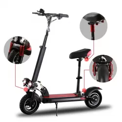 800W Direct Sales Fast Delivery Adult Foldable Electric Scooter With Seat