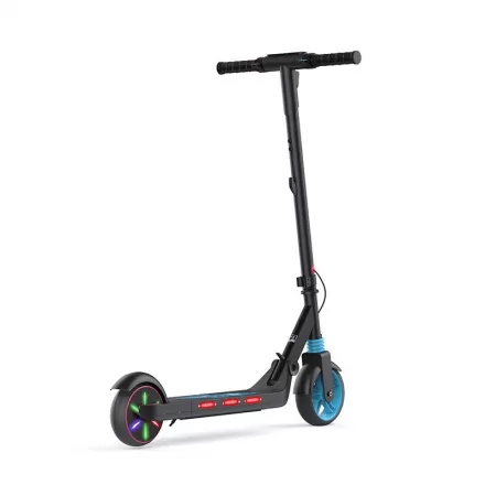 Children Foldable Electric Scooter Multifunctional With Bluetooth Music Colorful Lights Front Shock Absorption Digital Instrument