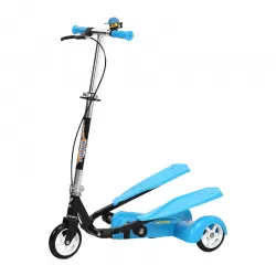 Children Foldable Scooter Three Wheel Double Wing Kick Pedal Scooter Bicycle With PU wheel