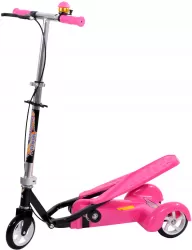 Children Foldable Scooter Three Wheel Double Wing Kick Pedal Scooter Bicycle With PU wheel