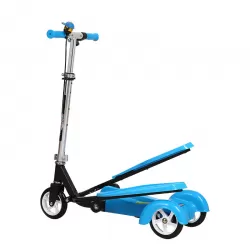 Children Foldable Scooter Three Wheel Double Wing Kick Pedal Scooter Bicycle With PU wheel
