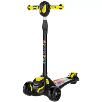 Three Wheel Children Baby Foldable Scooter Music 3-6-12 Years Old Step Single Foot Slide Kick Scooter