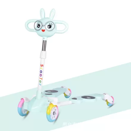 Children Frog Baby Scooter With Double Pedal Scissor Kick Scooter With Four Flash Wheel