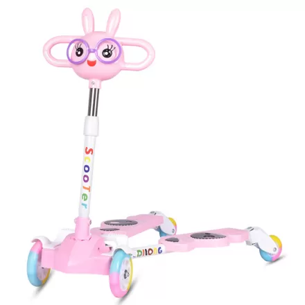 Children Frog Baby Scooter With Double Pedal Scissor Kick Scooter With Four Flash Wheel
