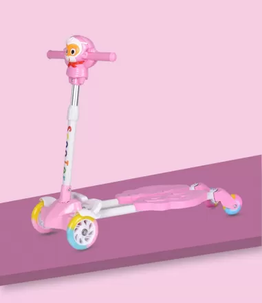 Children Frog Kick Scooter 3-12 Years Old Beginner Baby Two Feet Four Wheel Sliding Paddling Scooter