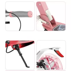 Pedelec Pink Factory Direct Adult Two Wheel Scooter With HandBrake Foldable Aluminum Alloy Disc Brake Scooter
