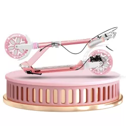 Pedelec Pink Factory Direct Adult Two Wheel Scooter With HandBrake Foldable Aluminum Alloy Disc Brake Scooter