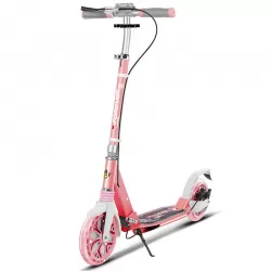 Pedelec Pink Factory Direct Adult Two Wheel Scooter With HandBrake Foldable Aluminum Alloy Disc Brake Scooter