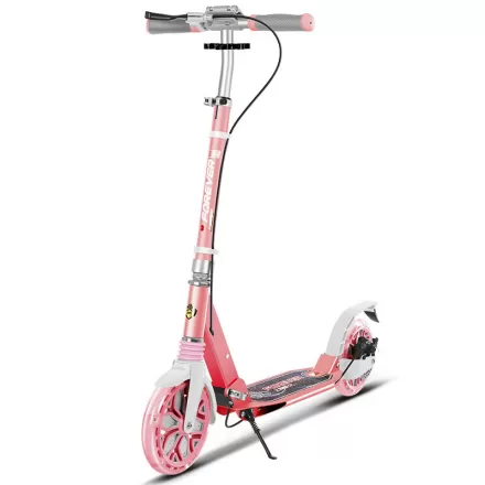 Pedelec Pink Factory Direct Adult Two Wheel Scooter With HandBrake Foldable Aluminum Alloy Disc Brake Scooter