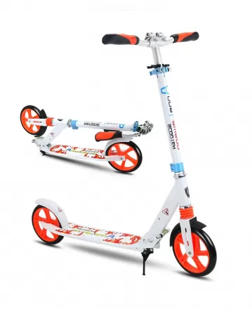 Easy Folding Mechanism Lightweight Two Wheel Aluminum Alloy Foldable 200mm Large Wheel Option Color Kick Scooter Foreign Trade