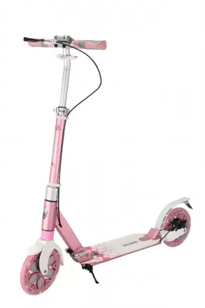 Large Two Wheels Adult Kick Scooter With Flash Wheel Aluminum Alloy Foldable Portable Scooter With HandBrake