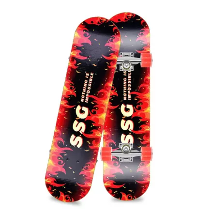 Children's beginner Four Wheel Double Climbing Road Skateboard With Flash Wheels For Teenagers