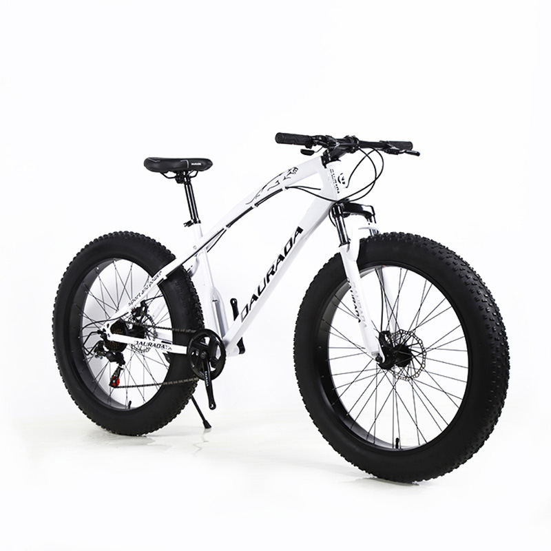 High Carbon Steel Double Disc Brakes Speed Off Road 4.0 Wide Tires Beach Mountain Bike