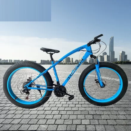 High Carbon Steel Double Disc Brakes Speed Off Road 4.0 Wide Tires Beach Mountain Bike
