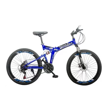 26 Inch Folding Mountain Bike With Double Disc Brakes Variable Speed Off Road Bike For Adults