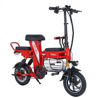 Mini Adult Lightweight  Two Wheel Mountain Hike Power Assist Folding Electric Vehicle Bicycle With Integrated Wheel Hidden Battery