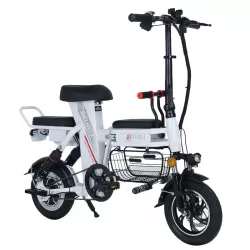 Mini Adult Lightweight  Two Wheel Mountain Hike Power Assist Folding Electric Vehicle Bicycle With Integrated Wheel Hidden Battery