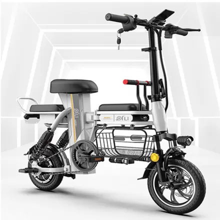 Mini Adult Lightweight  Two Wheel Mountain Hike Power Assist Folding Electric Vehicle Bicycle With Integrated Wheel Hidden Battery