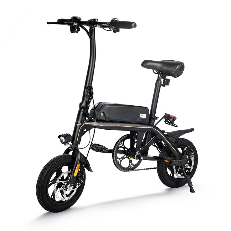 Excellent quality Mini Adult Lightweight  Two Wheel Mountain Hike Power Assist Folding Electric Vehicle Bicycle With Integrated Wheel Hidden Battery