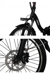 Cross Border Mini Adult Lightweight  Two Wheel Mountain Hike Power Assist Folding Electric Vehicle Bicycle With Integrated Wheel Hidden Battery