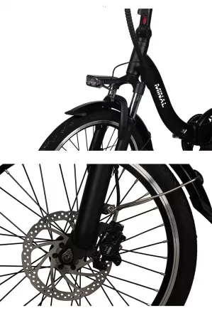 Cross Border Mini Adult Lightweight  Two Wheel Mountain Hike Power Assist Folding Electric Vehicle Bicycle With Integrated Wheel Hidden Battery