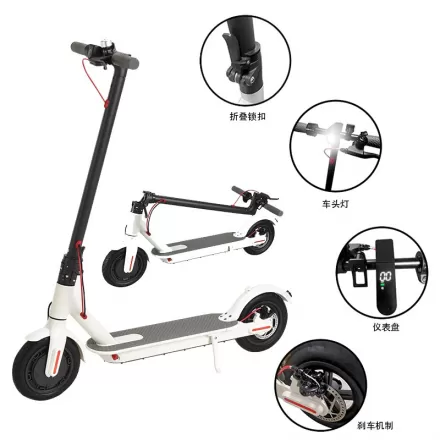 Anti Skid Wear Resistant Strong Grip Pedelec Adult Electric Scooter 36V Foldable Mini Battery Scooter With Hydraulic Disc Brake With Large Capacity Battery With Range of 120KM