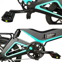 Battery Folding Electric Bicycle 16 Inch Scooter Power Assist Electric Motorcycle Electric Vehicle