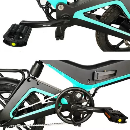 Battery Folding Electric Bicycle 16 Inch Scooter Power Assist Electric Motorcycle Electric Vehicle