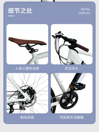 Aluminum Alloy Electric Bicycle Power Assisted Anti Slip Double Disc Brake Finger Shift Electric Mountain Bike With Large Capacity Battery
