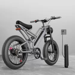 20 Inch Anti Skid Electric Bicycle For Adults Power Assist Off Road Mountain Bike With Lithium Battery For Shock Absorption