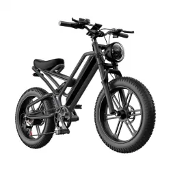 20 Inch Anti Skid Electric Bicycle For Adults Power Assist Off Road Mountain Bike With Lithium Battery For Shock Absorption