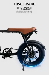 Aluminum Alloy Power Assist Electric Bicycle Disassembly Pedal Shock Absorption Front Fork Portable Off Road Mountain Bike Lithium Battery Motor